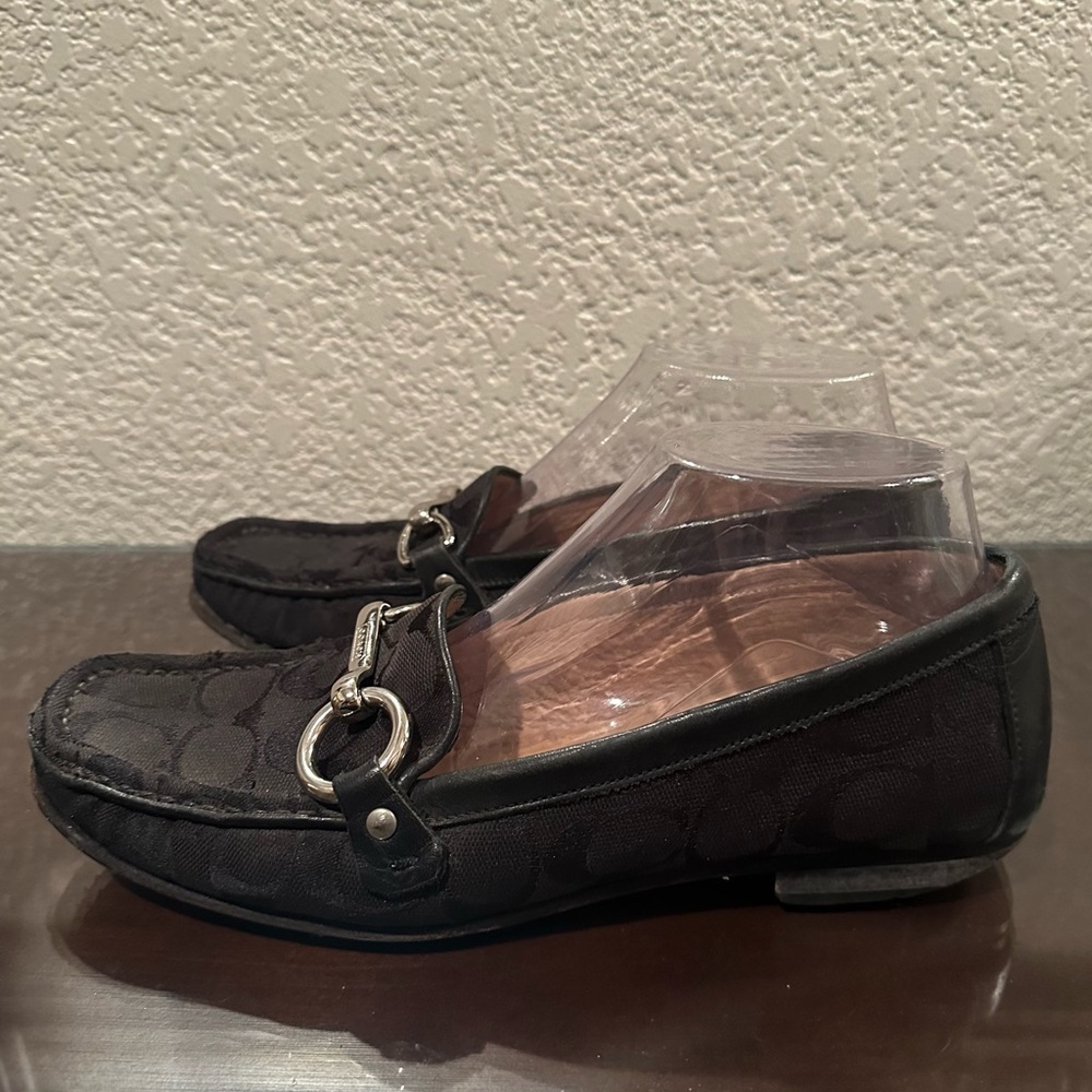 Coach Black Signature Esther Horsebit Loafers - Picture 7 of 16